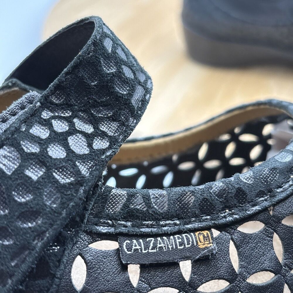 Calzamedi Woven Leather Mary Jane EU 38 US 7.5 -8 Comfort Orthotic Spain Shoe - Picture 12 of 13